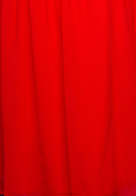 Z62T9 Women Anna Field V-Neck Sleeve Dress Day Dress Dark Red - Image 3