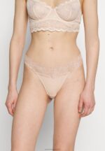 Z62T1000 Women Anna Field 5 Pack Thong White/Nude - Image 2