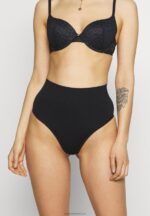 Z62T1012 Women Anna Field 2Pp High Waist Thong Thong Black - Image 2