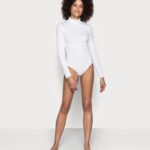 Z62T1023 Women Anna Field Laura 2Pp High Neck Bodies Body White