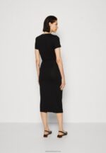 Z62T102 Women Anna Field Jersey Dress Black - Image 3