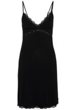 Z62T1038 Women Anna Field Heidi Short Sleeves Viscose Nightdress Nightie Black - Image 4