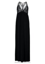 Z62T1057 Women Anna Field Anna Long Viscose Dress Nightie Black - Image 4
