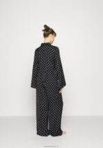 Z62T1062 Women Anna Field Pyjama Set Black/Off-White - Image 3