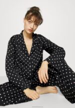Z62T1062 Women Anna Field Pyjama Set Black/Off-White - Image 4