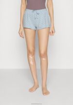 Z62T1069 Women Anna Field Short 2 Pack Pyjama Bottoms Blue - Image 4