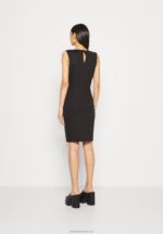 Z62T106 Women Anna Field Jersey Dress Black/White - Image 3