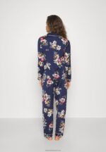 Z62T1070 Women Anna Field Set Pyjamas Dark Blue - Image 3