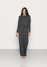 Z62T1071 Women Anna Field Pyjama Set Dark Grey - Image 2