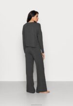 Z62T1071 Women Anna Field Pyjama Set Dark Grey - Image 3
