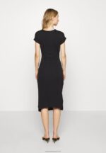 Z62T107 Women Anna Field Jersey Dress Black - Image 3