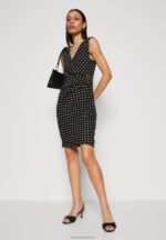Z62T108 Women Anna Field Jersey Dress Black/White - Image 4