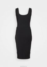 Z62T109 Women Anna Field Jersey Dress Black - Image 2