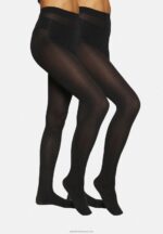 Z62T1103 Women Anna Field 2Pp 80 Den Tights Black - Image 2