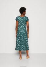 Z62T110 Women Anna Field Jersey Dress Green/Multi Coloured - Image 3
