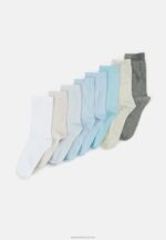 Z62T1119 Women Anna Field 8 Pack Socks Blue/Grey