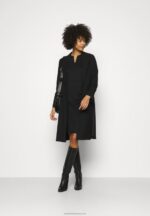 Z62T111 Women Anna Field Shift Dress Black - Image 2