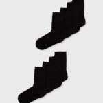 Z62T1123 Women Anna Field 8 Pack Socks Black
