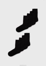 Z62T1123 Women Anna Field 8 Pack Socks Black