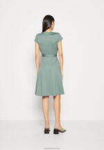 Z62T112 Women Anna Field Jersey Dress Green - Image 3