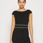 Z62T113 Women Anna Field Jersey Dress Black/White