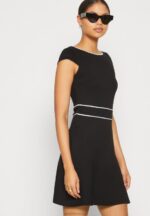 Z62T113 Women Anna Field Jersey Dress Black/White - Image 4