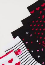 Z62T1140 Women Anna Field 5 Pack Socks Black/White - Image 2
