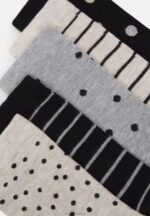 Z62T1142 Women Anna Field 5 Pack Socks Grey/Black - Image 2