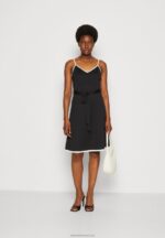 Z62T115 Women Anna Field Jersey Dress Black/White - Image 2