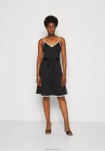 Z62T115 Women Anna Field Jersey Dress Black/White
