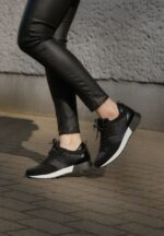 Z62T1165 Women Anna Field Trainers Black - Image 3