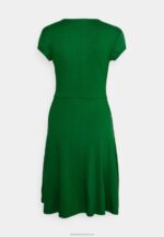 Z62T116 Women Anna Field Jersey Dress Dark Green - Image 2
