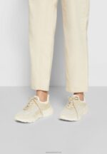 Z62T1175 Women Anna Field Leather Trainers Beige - Image 4