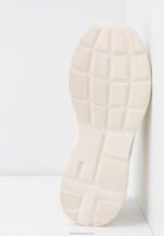 Z62T1175 Women Anna Field Leather Trainers Beige - Image 9