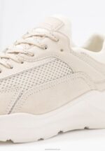 Z62T1175 Women Anna Field Leather Trainers Beige - Image 10