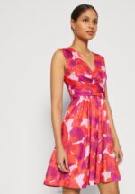 Z62T117 Women Anna Field Jersey Dress Red/Pink - Image 4