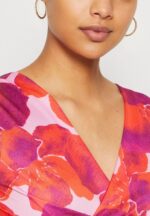 Z62T117 Women Anna Field Jersey Dress Red/Pink - Image 6