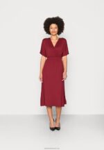 Z62T118 Women Anna Field Jersey Dress Bordeaux
