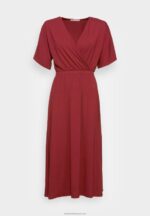 Z62T118 Women Anna Field Jersey Dress Bordeaux - Image 4