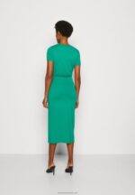 Z62T119 Women Anna Field Jersey Dress Green - Image 3