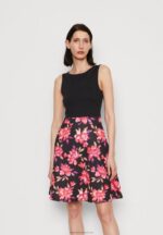 Z62T11 Women Anna Field Day Dress Black/Red/Purple