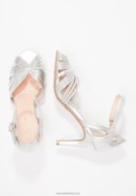 Z62T1241 Women Anna Field High Heeled Sandals Silver - Image 4
