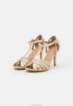 Z62T1243 Women Anna Field High Heeled Sandals Gold - Image 3