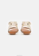 Z62T1244 Women Anna Field Leather Sandals Gold - Image 4