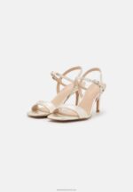 Z62T1246 Women Anna Field Leather Sandals Gold - Image 3