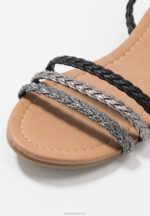 Z62T1248 Women Anna Field Sandals Black/Silver - Image 3