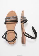Z62T1248 Women Anna Field Sandals Black/Silver - Image 4