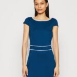 Z62T124 Women Anna Field Jersey Dress Blue/White