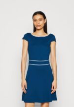 Z62T124 Women Anna Field Jersey Dress Blue/White