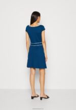 Z62T124 Women Anna Field Jersey Dress Blue/White - Image 3